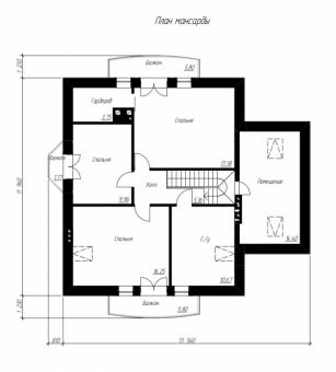 Проект дома с каменными колоннами